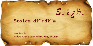 Stoics Ádám névjegykártya